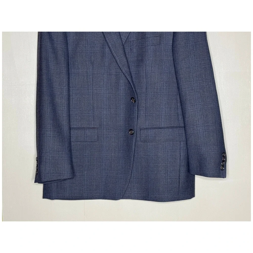 Lauren Ralph Lauren‎ Blue Windowpane Sport Coat Blazer 48R Classic